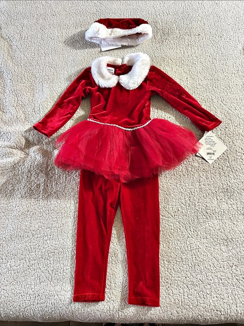 Bluberi Boulevard Girls Santa Costume Set Red Size 2T NWT